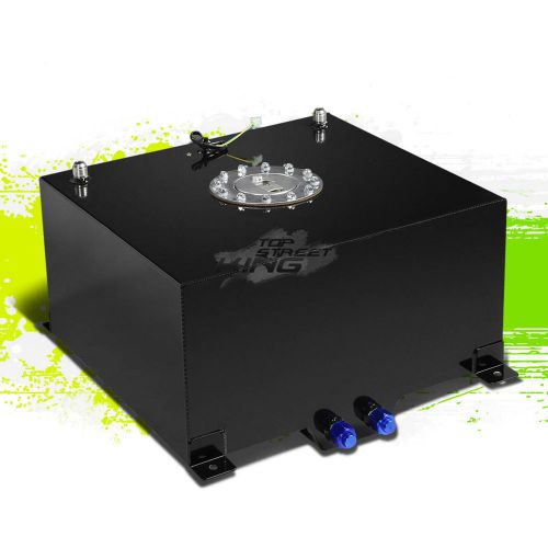 10 gallon/38l lightweight black aluminum gas fuel cell tank+sender 16.5x16.5x9"