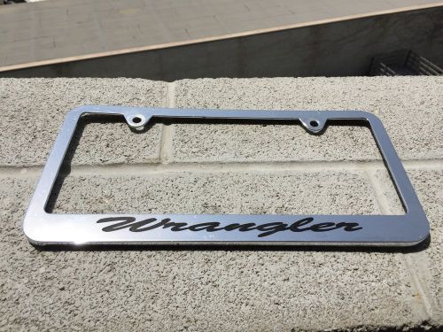 Jeep wrangler chrome license plate frame