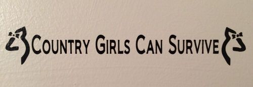 Country girls can survive, sticker, car, truck window decal, browning, deer,