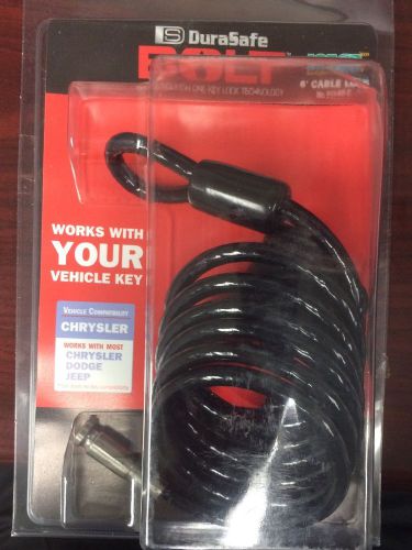 Durasafe bolt cable lock. fits most chrysler dodge jeep keys 6&#039; cable free ship!