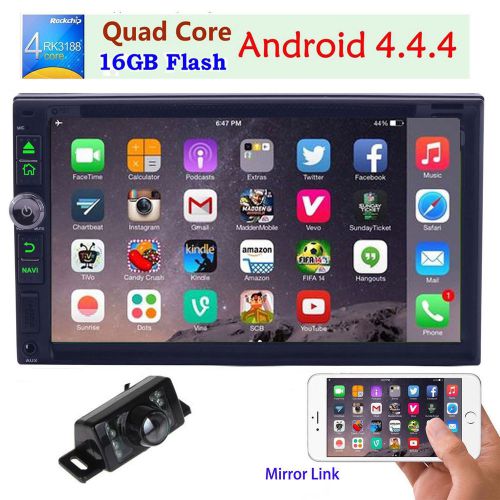7&#034; 2din android hd car stereo dvd radio player gps 3g wifi bt+rear view camera