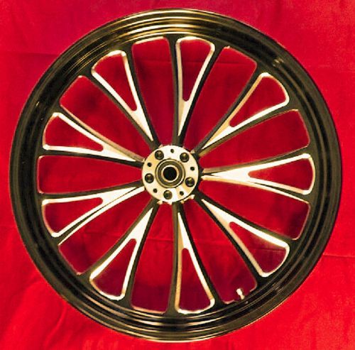 Manhattan 23&#034; front black wheel harley electra glide flht flhtc ultra 00-07