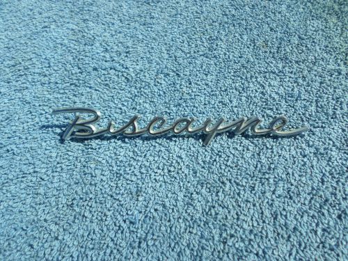 1958 chevy biscayne dash glove box emblem script