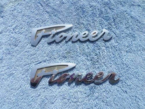 1961 dodge dart pioneer script emblems pair