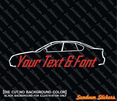 2x custom your text car sticker - for subaru legacy sedan 4th gen (bl 2005-2009)