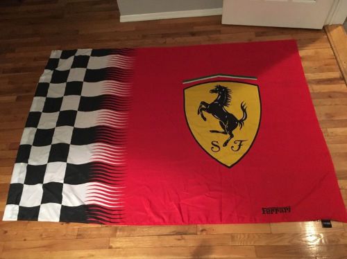 Authentic ferrari flag banner great "huge" great shape no res.