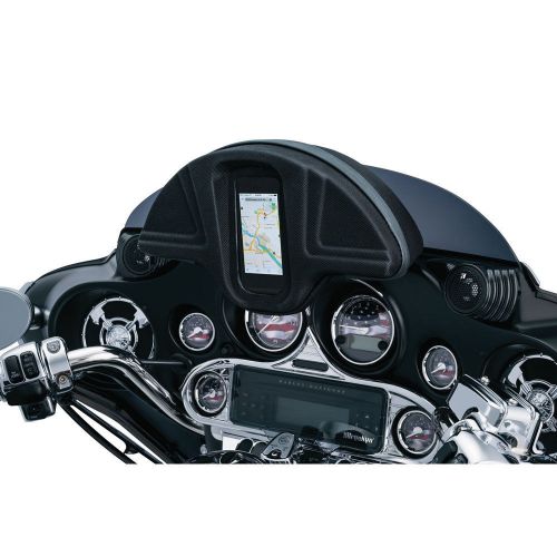 Kuryakyn 4129 single pocket windshield bag for smartphones 1996-2013 harley fl