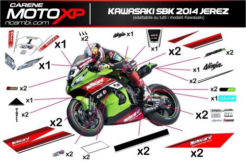 Stickers decal moto street racing kawasaki zx10-r 2011 2012 2013 2014 15 jerez