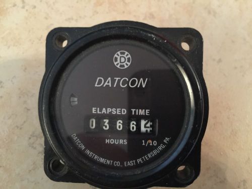 2 1/4&#034; electric datcon hobbs / hours meter (elapsed / total time). 366 hrs