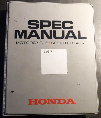 1999 honda dealer motorcycle, scooter, &amp; atv spec manual (625)