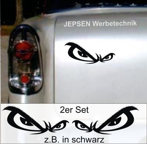 No fear eyes sticker set of 2 10x4 cm m6 cartatoo bike tattoo - all colours