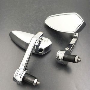Mirrors for honda/suzuki/kawasaki/harley for any 7/8&#034; or 1&#034; diameter chromed