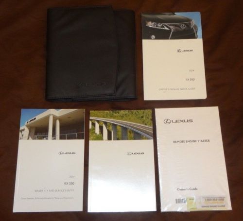 Lexus rx-350 2014 owner&#039;s manual &amp; navigation guide book set w/ case rx350 oem