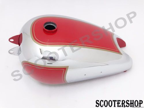 New bsa b31 red painted chromed petrol/fuel tank (reproduction)