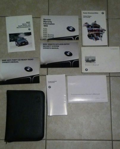 1995 bmw 5 series touring 525i 530i 540i owners manual set