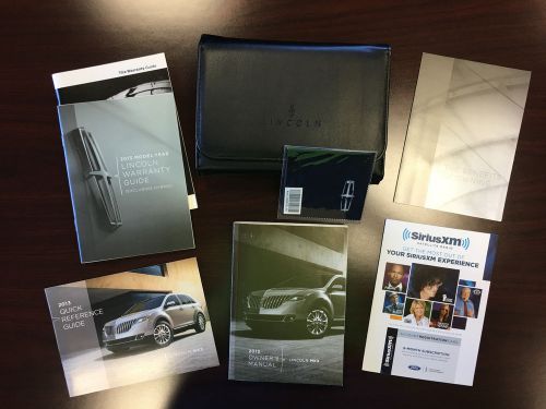 2013 lincoln mkz owners manual complete set + case + screen wipe + quick ref