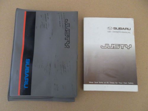 Original 1991 subaru justy owners manual.