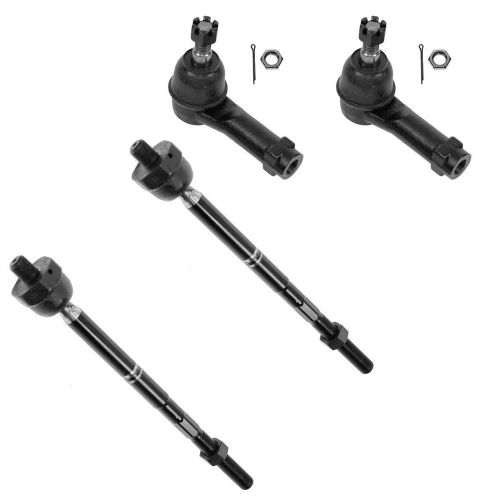 Tie rod ends front inner outer driver passenger kit set of 4 for f150 4wd