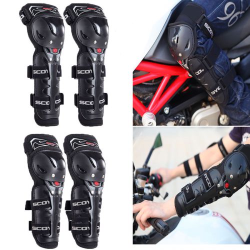 Scoyco adult elbow knee shin armor guard pads protector for motorcycle bikes atv
