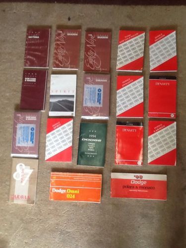 Dodge owners manuals lot of 18