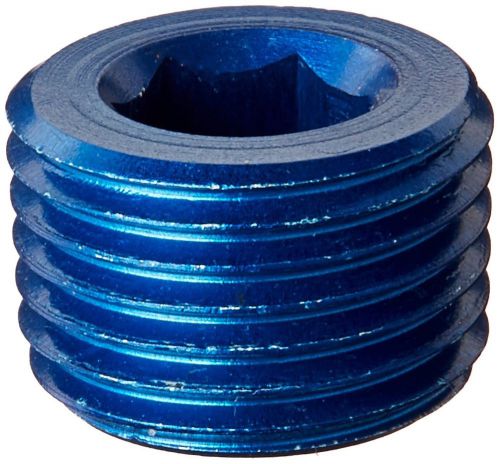Aeroquip fcm3685 blue anodized aluminum 1/8&#034; npt allen head pipe plugs - pack...