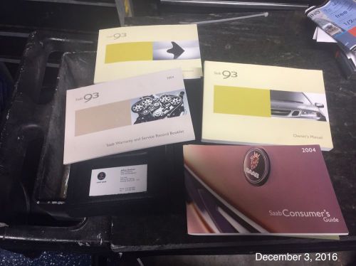 2004 saab 9-3 owners manual complete set / case