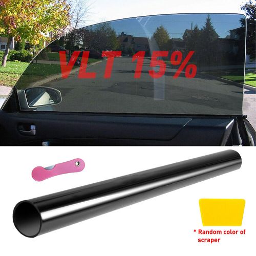 Black 20"x 10ft Uncut Roll Window Tint Film 15% VLT Car Home Office Glass Dark, US $11.99, image 5