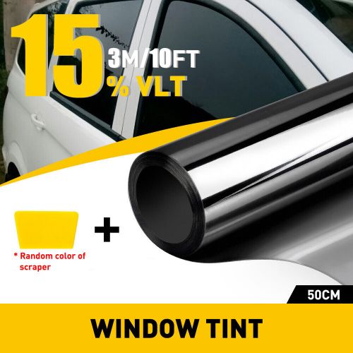 Black 20"x 10ft Uncut Roll Window Tint Film 15% VLT Car Home Office Glass Dark, US $11.99, image 10