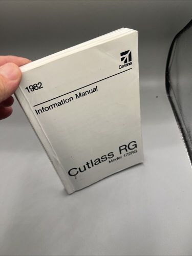 1982 Cessna Information Manual Cutlass RG Model 172RG, US $32.99, image 9