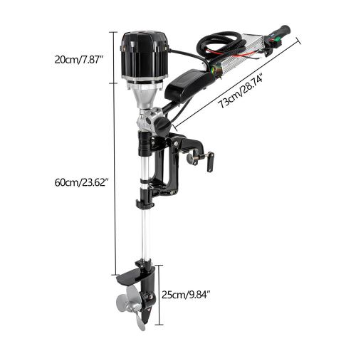 1000W 48V Electric Outboard Motor Fishing Boat Engine Brushless Trolling Motor, US $307.50, image 2
