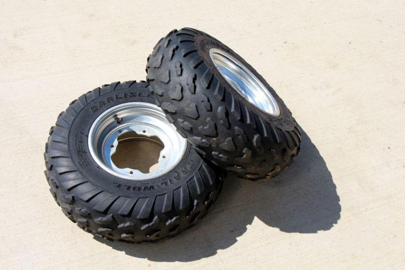Trail wolf front tires aluminum wheels rims yamaha banshee yfz450 raptor u-71