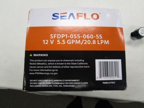 SEAFLO 55-SERIES DIAPHRAGM WATER PUMP 12V 5.5 GPM 60 PSI SFDP1-055-060-55 BOAT, US $89.95, image 11