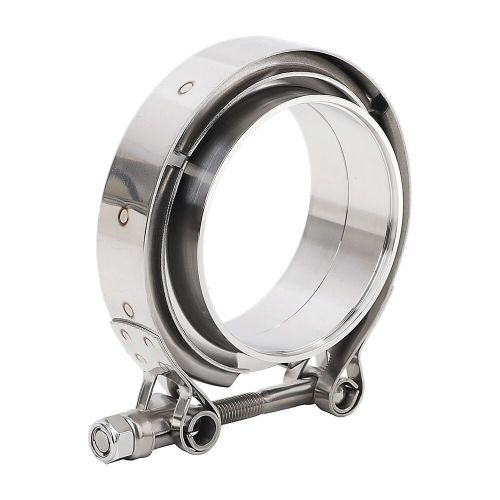 LokoCar V Band Clamp With Flange ID 3.5 Inch Male Female Stainless Steel Silver, US $25.99, image 2