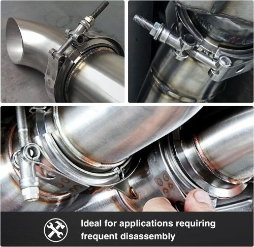 LokoCar V Band Clamp With Flange ID 3.5 Inch Male Female Stainless Steel Silver, US $25.99, image 11