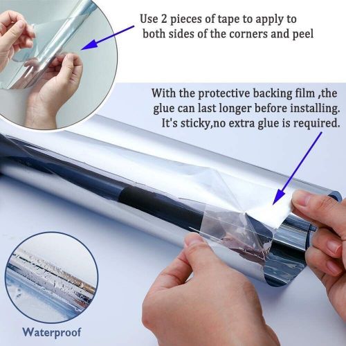 24"x15'/ROLL SILVER CHROME FILM TINT, US $47.00, image 6