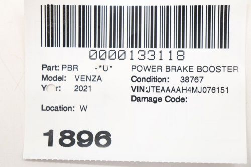 2021 2022 TOYOTA VENZA Power Brake Booster, US $1,200.00, image 6