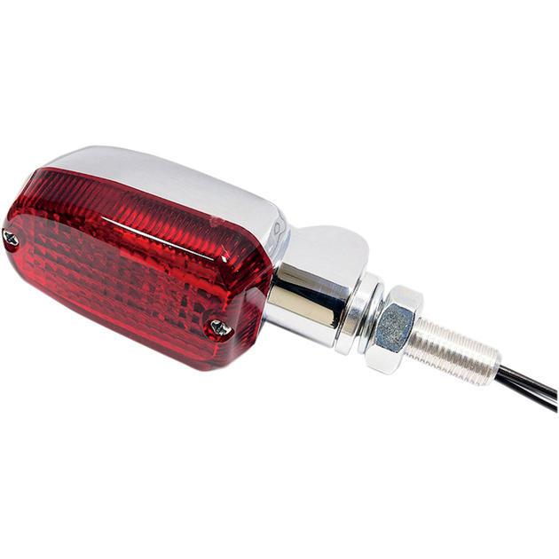 K&s oblong marker light set single filament 10mm chrome red