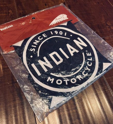 Indian motorcycle bandana black 23 in x 23 in checkered pattern oem #2864845