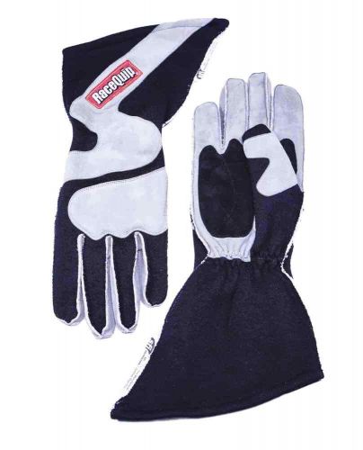 Racequip 359602 359 series outseam long angle cut driving gloves sfi 3.3/5 gray/