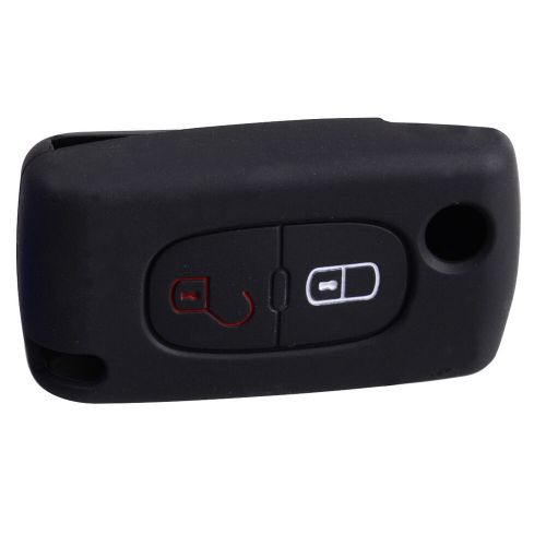 Silicone Flip Key Cover Case Fob Shell fit For Citrone C2 C3 C4 Peugeot 307 308~, US $7.59, image 2