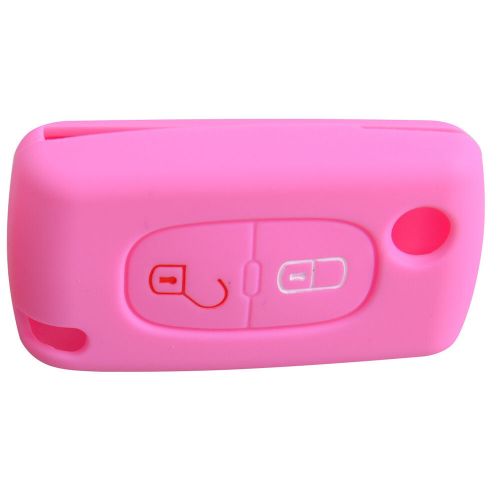 Silicone Flip Key Cover Case Fob Shell fit For Citrone C2 C3 C4 Peugeot 307 308~, US $7.59, image 5