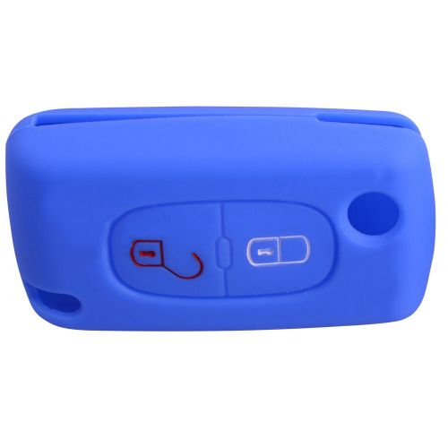 Silicone Flip Key Cover Case Fob Shell fit For Citrone C2 C3 C4 Peugeot 307 308~, US $7.59, image 6