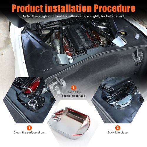 ABS Chrome Rear Shock Tower Protective Cover for Corvette C8 Coupe 2020-2024-, US $, image 3