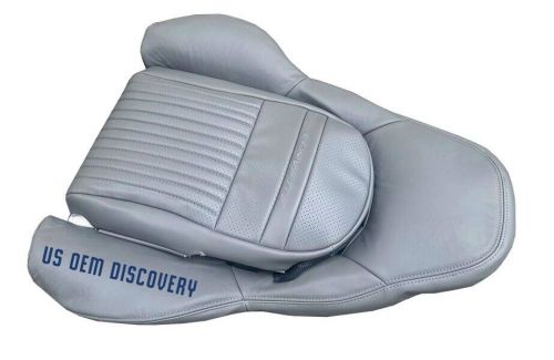 2001-02-03 Chevy Corvette SPORT Driver Top & Bottom Perf Leather Seat Cover Gray, US $358.99, image 3