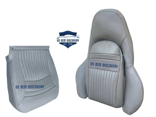 2001-02-03 Chevy Corvette SPORT Driver Top & Bottom Perf Leather Seat Cover Gray, US $358.99, image 10
