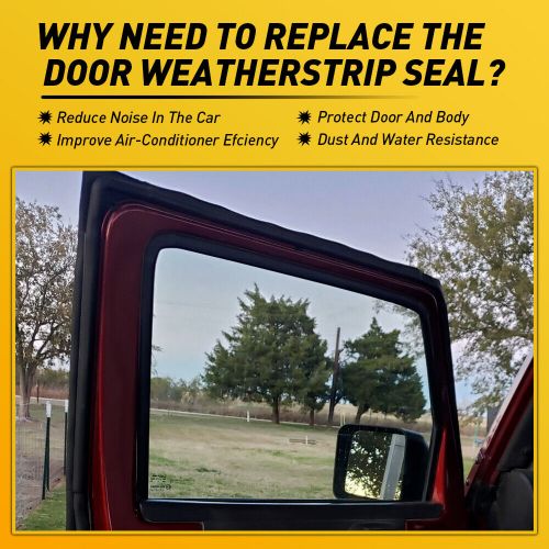 Fit For 2007-2018 Jeep Wrangler Front Door Weatherstrip Seal Left Right Kit Pair, US $54.99, image 2