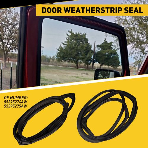 Fit For 2007-2018 Jeep Wrangler Front Door Weatherstrip Seal Left Right Kit Pair, US $54.99, image 4