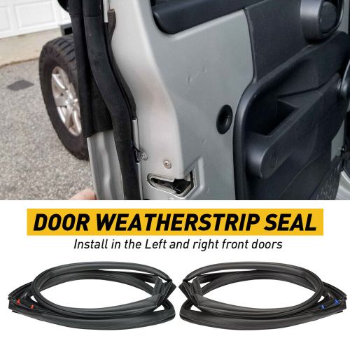 Fit For 2007-2018 Jeep Wrangler Front Door Weatherstrip Seal Left Right Kit Pair, US $54.99, image 8