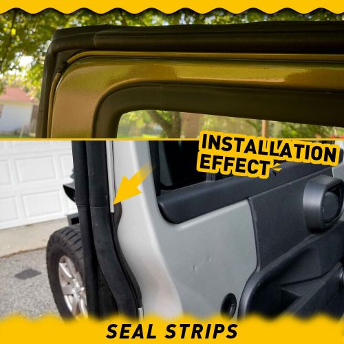 Fit For 2007-2018 Jeep Wrangler Front Door Weatherstrip Seal Left Right Kit Pair, US $54.99, image 10