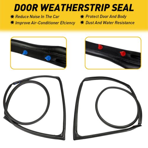 Fit For 2007-2018 Jeep Wrangler Front Door Weatherstrip Seal Left Right Kit Pair, US $54.99, image 13